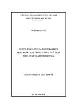 Quyền, nghĩa vụ của người đại diện theo pháp luật trong công ty cổ phần theo luật doanh nghiệp 2014