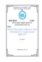 Phân tích thực trạng cung ứng dịch vụ ngân hàng điện tử