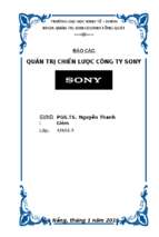 Quản trị chiến lược công ty sony