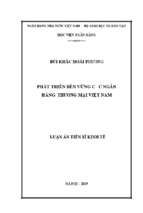 Phát triển bền vững hệ thống ngân hàng thương mại việt nam