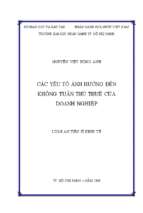 Các yếu tố ảnh hưởng đến không tuân thủ thuế của doanh nghiệp