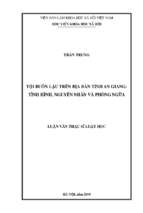 Tội buôn lậu trên địa bàn tỉnh an giang tình hình, nguyên nhân và phòng ngừa