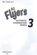 A1 flyers authentic examination papers 3 answer booklet