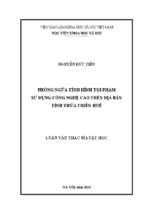 Phòng ngừa tình hình tội phạm sử dụng công nghệ cao trên địa bàn tỉnh thừa thiên huế