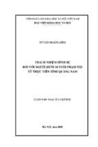 Trách nhiệm hình sự đối với người dưới 18 tuổi phạm tội từ thực tiễn tỉnh quảng nam