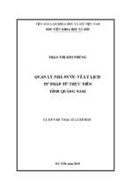 Quản lý nhà nước về lý lịch tư pháp từ thực tiễn tỉnh quảng nam