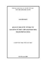Quản lý nhà nước về trật tự xây dựng từ thực tiễn quận hải châu, thành phố đà nẵng