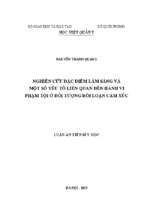 Nghiên cứu đặc điểm lâm sàng và một số yếu tố liên quan đến hành vi phạm tội ở đối tượng rối loạn cảm xúc