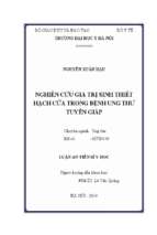 Nghiên cứu giá trị sinh thiết hạch cửa trong bệnh ung thư tuyến giáp