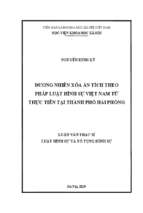 đương nhiên xoá án tích theo pháp luật hình sự việt nam từ thực tiễn tại thành phố hải phòng