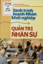 Quản trị nhân sự  hành trình doanh nhân khởi nghiệp  nguyễn trung toàn và nhóm biên dịch