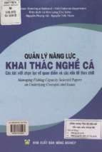 Quản lý năng lực khai thác nghề cá  các bài viết chọn lọc về quan điểm và các vấn đề then chốt  dominique gréboval; lê kim long và các tg khác dịch