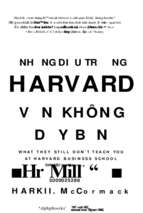 Những điều trường harvard vẫn không dạy bạn  mark h. mccormack; nguyễn thu hiền, trịnh minh giang dịch