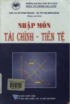 Nhập môn tài chính   tiền tệ  sử đình thành