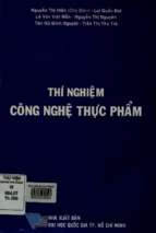 Thí nghiệm công nghệ thực phẩm  nguyễn thị hiền và các tác giả khác