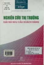Nghiên cứu thị trường  giải mã nhu cầu khách hàng  dương thị kim chung, mai thị lan hương