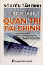 Phân tích quản trị tài chính (2009)  nguyễn tấn bình, nguyễn trần huy