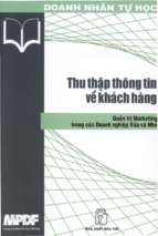 Thu thập thông tin khách hàng quản trị marketing trong các doanh nghiệp vừa và nhỏ