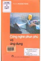 Công nghệ phun phủ và ứng dụng giáo trình cho sinh viên ngành hàn và ngành cơ khí hoàng tùng