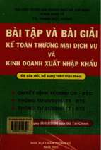 Bài tập và bài giải kế toán thương mại dịch vụ và kinh doanh xuất nhập khẩu  đã được sửa đổi, bổ sung   phan đức dũng