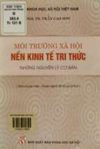 Môi trường xã hội nền kinh tế tri thức  những nguyên lý cơ bản  trần cao sơn