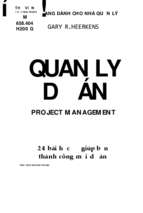 Quản lý dự án  24 bài học để giúp bạn thành công mọi dự án  gary heerkens