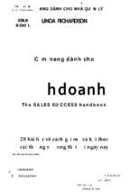 Cẩm nang dành cho nhân viên kinh doanh  24 bài học về cách gợi mở và kết thúc các thương vụ trong thời đại ngày nay  linda richardson