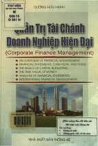 Quản trị tài chánh doanh nghiệp hiện đại  corporate finance management dương hữu hạnh