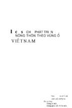 Cơ sở cho phát triển nông thôn theo vùng ở việt nam  tài liệu cấp quốc gia đôn tuấn phong và những người khác dịch