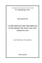 Các biện pháp ngăn chặn theo pháp luật tố tụng hình sự việt nam từ thực tiễn tỉnh quảng ngãi