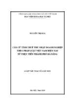 Căn cứ tính thuế thu nhập doanh nghiệp theo pháp luật việt nam hiện nay từ thực tiễn thành phố đà nẵng