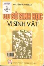 Cơ sở sinh học vi sinh vật  tập 2  nguyễn thành đạt