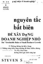 7 nguyên tắc bất biến để xây dựng doanh nghiệp nhỏ  steven s. little; phương thảo, thanh hương dịch