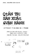 Quản trị sản xuất và vận hành  lý thuyết và bài giải toán  nguyễn văn dung