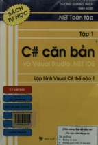 .net toàn tập  tập 1 c# căn bản và visual studio .net ide  dương quang thiện biên soạn