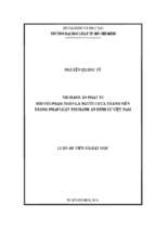 Thi hành án phạt tù đối với phạm nhân là người chưa thành niên trong pháp luật thi hành án hình sự việt nam