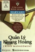 Quản lý khủng hoảng  bích nga, tấn phước, phạm ngọc sáu biên dịch