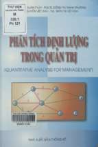 Phân tích định lượng trong quản trị  nguyễn xuân thủy, đồng thị thanh phương và những người khác