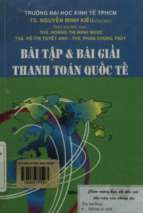 Bài tập và bài giải thanh toán quốc tế  nguyễn minh kiều và các tác giả khác