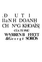 Bí quyết đầu tư và kinh doanh chứng khoán của tỷ phú warren buffett và george soros  mark tier