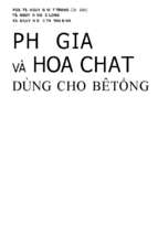 Phụ gia và hóa chất dùng cho bê tông nguyễn viết trung, nguyễn ngọc long, nguyễn đức thị thu định