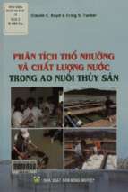 Phân tích thổ nhưỡng và chất lượng nước trong ao nuôi thủy sản  claude e. boyd, craig s. tucker; hoàng tùng dịch