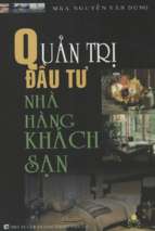 Quản trị đầu tư nhà hàng khách sạn  nguyễn văn dung