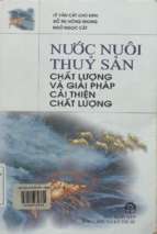 Nước nuôi thủy sản chất lượng và giải pháp cải thiện chất lượng  lê văn cát