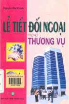 Lễ tiết đối ngoại trong thương vụ  nguyễn gia khánh