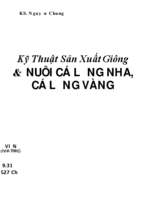 Kỹ thuật sản xuất giống và nuôi cá lăng nha, cá lăng vàng nguyễn chung