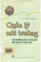 Quản lý môi trường con đường kinh tế dẫn đến nền kinh tế sinh thái  manfred schreiner; phạm ngọc hân dịch