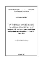 Giải quyết tranh chấp về chống bán phá giá trong khuôn khổ wto và sự tham gia của các nước đang phát triển và việt nam – những vấn đề lý luận và thực tiễn