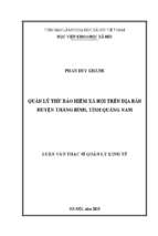 Quản lý thu bảo hiểm xã hội trên địa bàn huyện thăng bình, tỉnh quảng nam