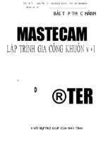 Bài tập thực hành mastercam lập trình gia công khuôn với lathe & router  thế giới cad cam  trần tường thụy, quang huy, phạm quang